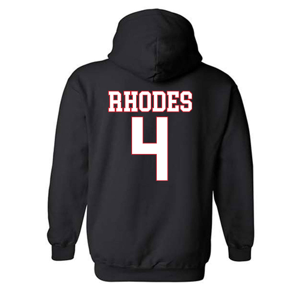 SMU - NCAA Football : Link Rhodes - Hooded Sweatshirt-1