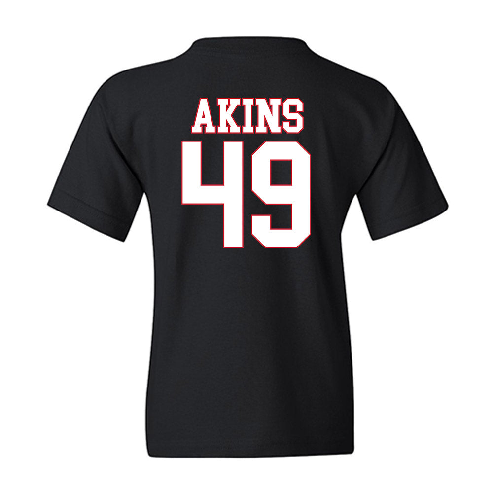 SMU - NCAA Football : nolan Akins - Youth T-Shirt-1