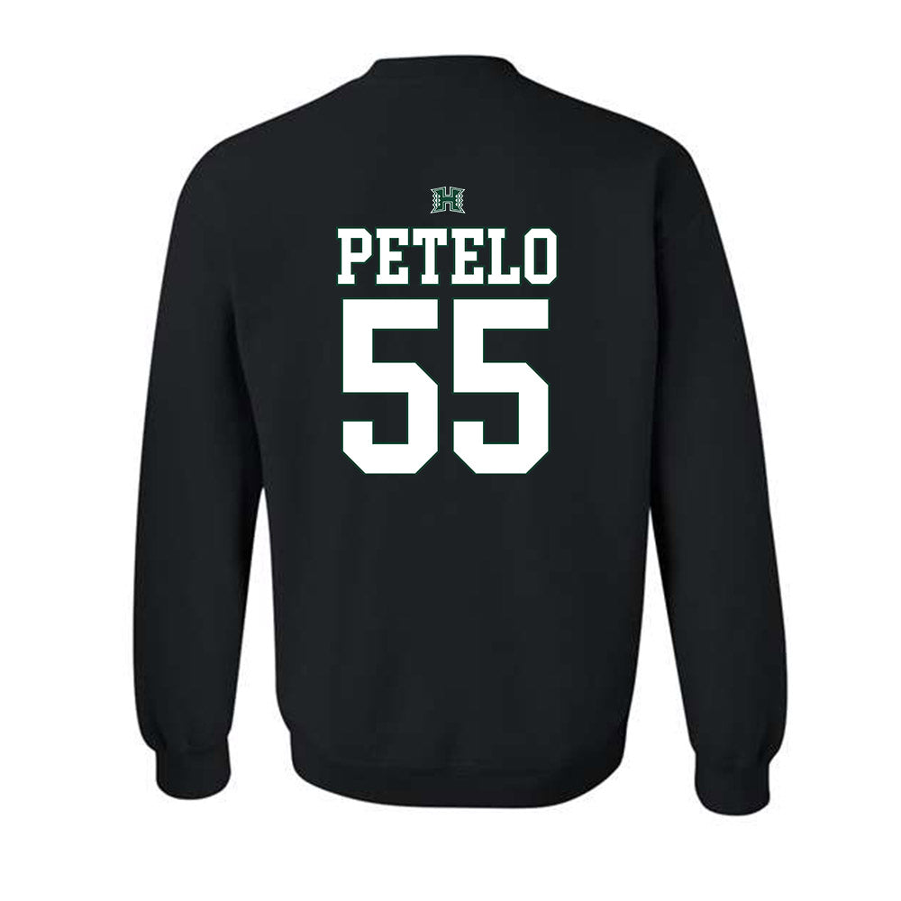 Hawaii - NCAA Football : Zoram Petelo - Sports Shersey Crewneck Sweatshirt-1