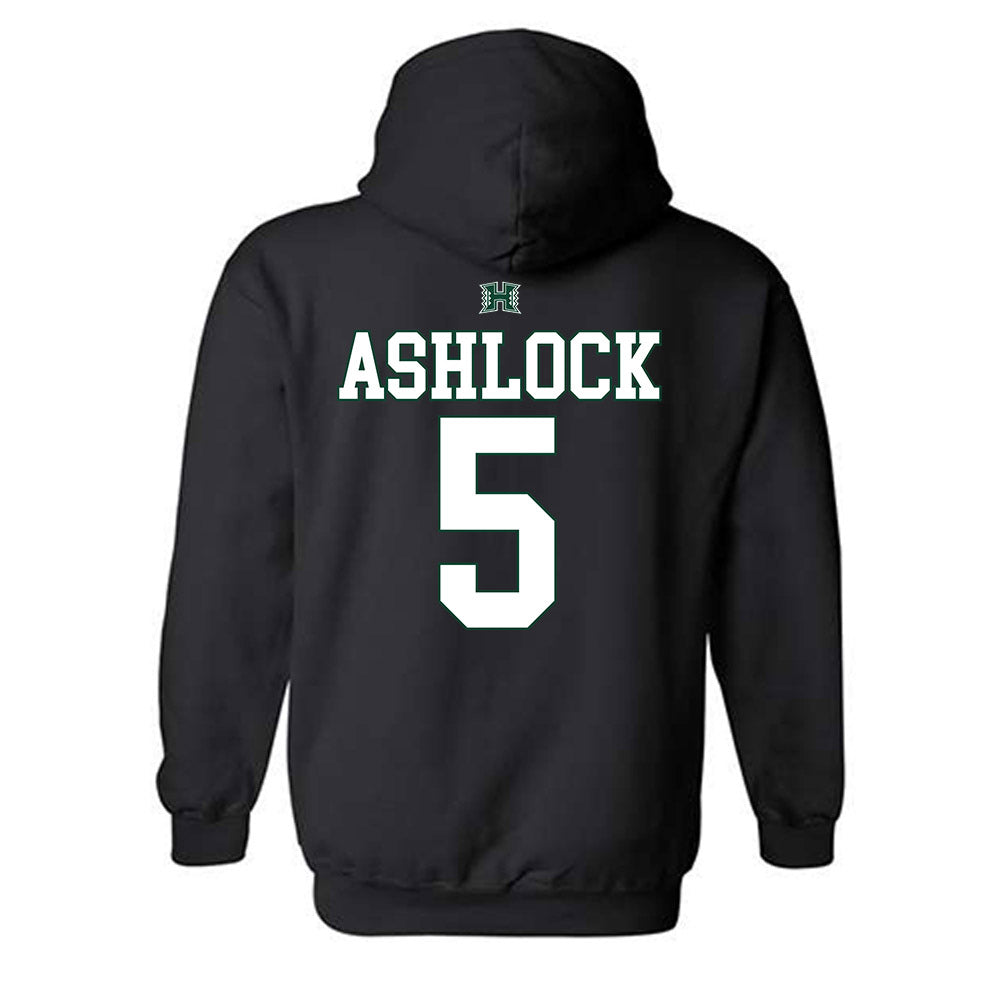 Hawaii - NCAA Football : Pofele Ashlock - Sports Shersey Hooded Sweatshirt-1