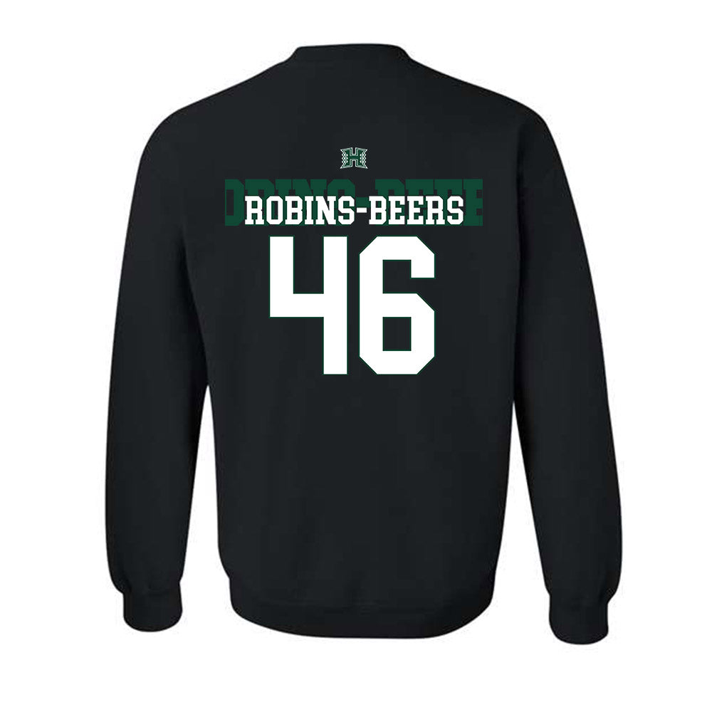 Hawaii - NCAA Football : Kellen Robins-Beers - Sports Shersey Crewneck Sweatshirt-1