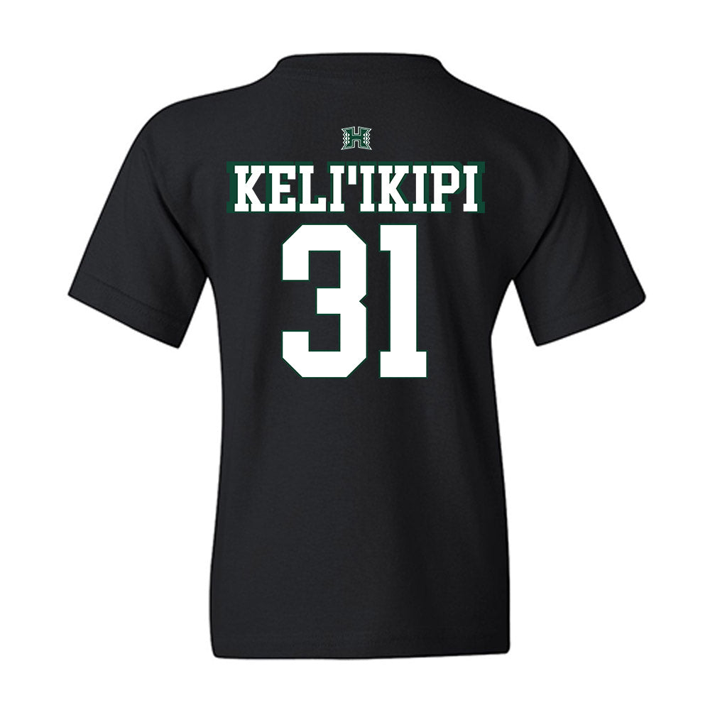 Hawaii - NCAA Football : Tryton Keli'ikipi - Sports Shersey Youth T-Shirt-1