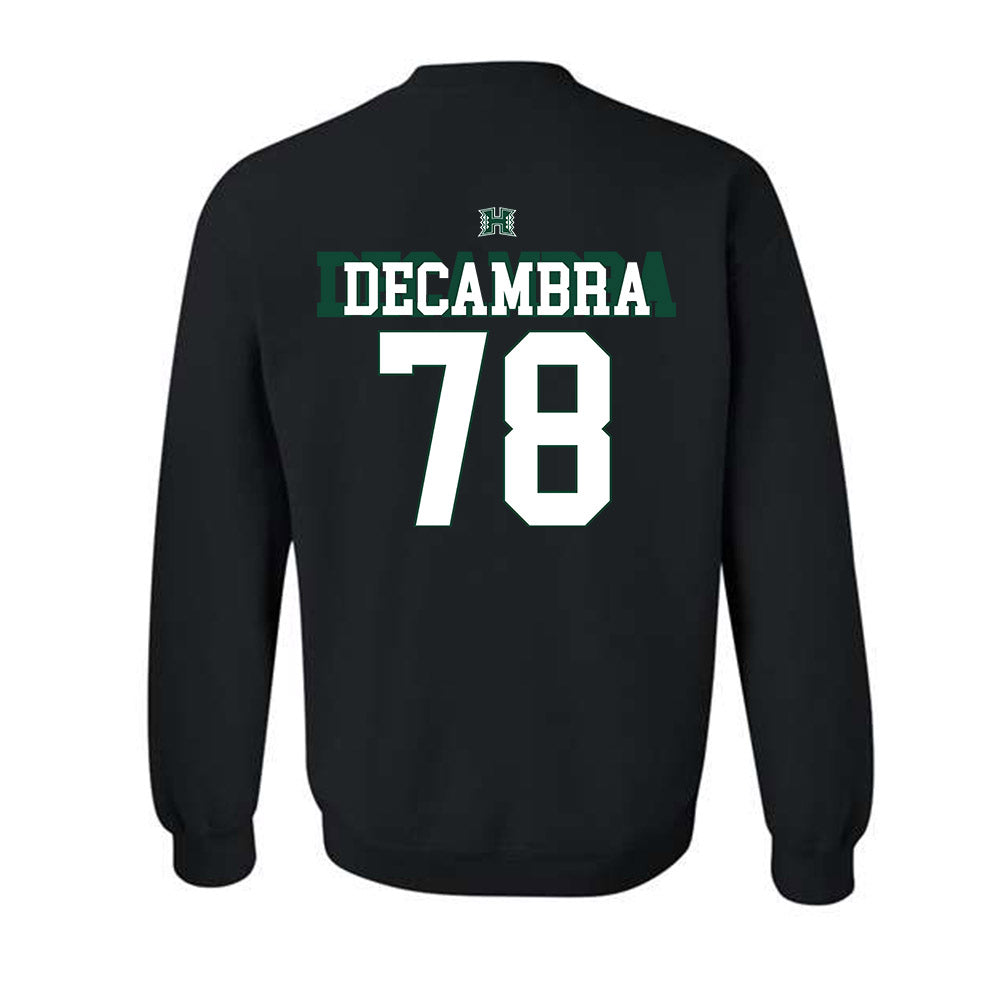 Hawaii - NCAA Football : Blaine Decambra - Sports Shersey Crewneck Sweatshirt-1