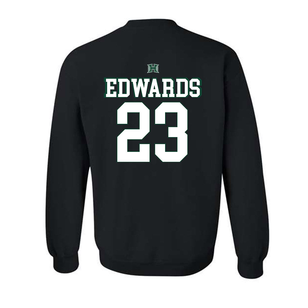 Hawaii - NCAA Football : Virdel Edwards - Sports Shersey Crewneck Sweatshirt-1