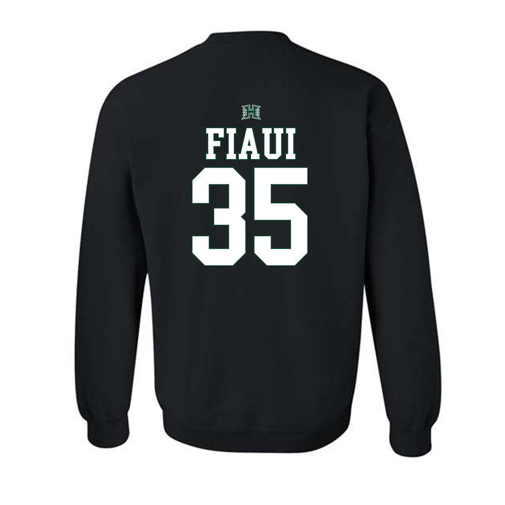 Hawaii - NCAA Football : Junior Fiaui - Sports Shersey Crewneck Sweatshirt-1