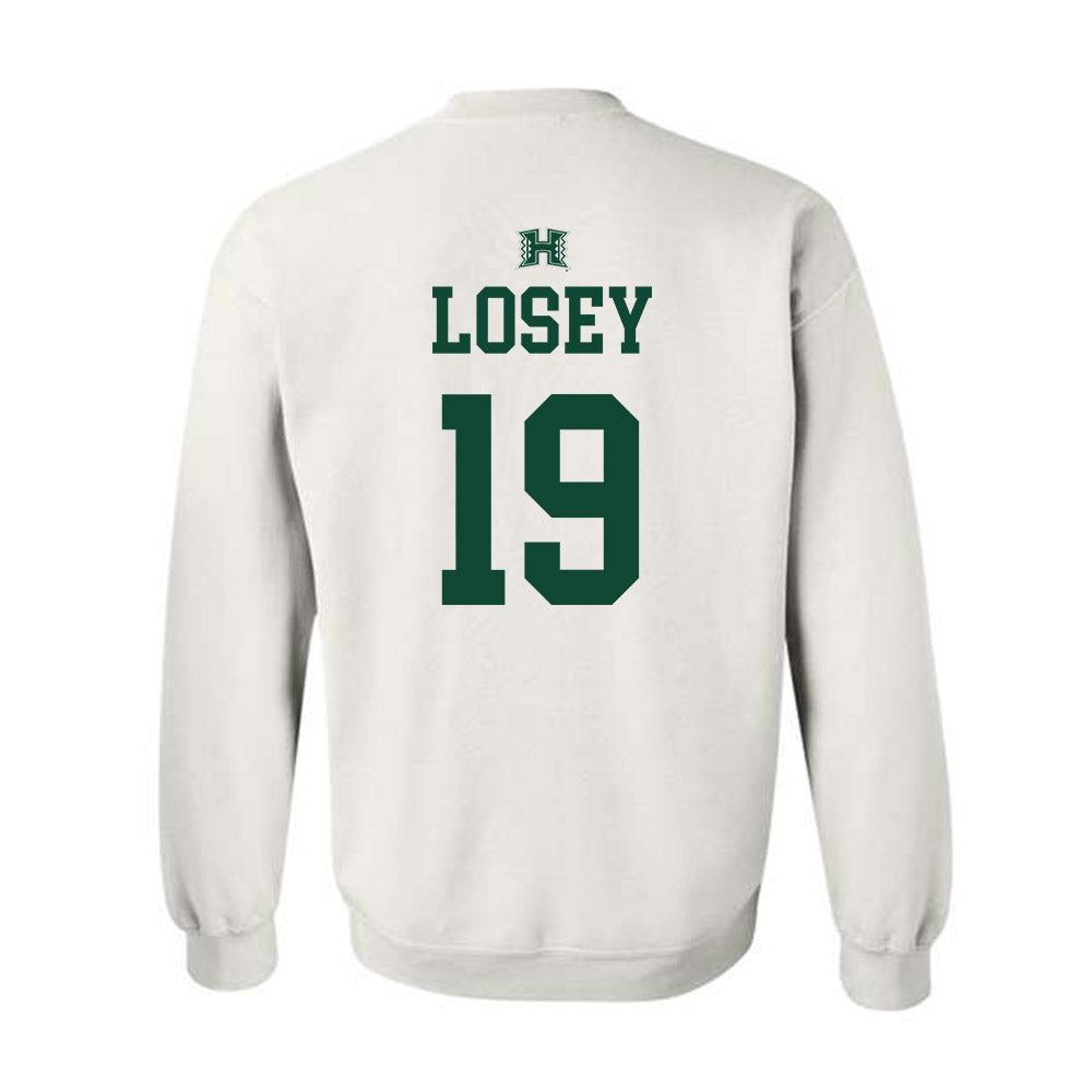 Hawaii - NCAA Baseball : Zach Losey - Sports Shersey Crewneck Sweatshirt-1