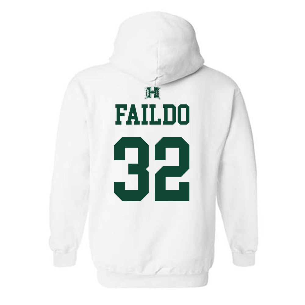 Hawaii - NCAA Baseball : Hunter Faildo - Sports Shersey Hooded Sweatshirt-1