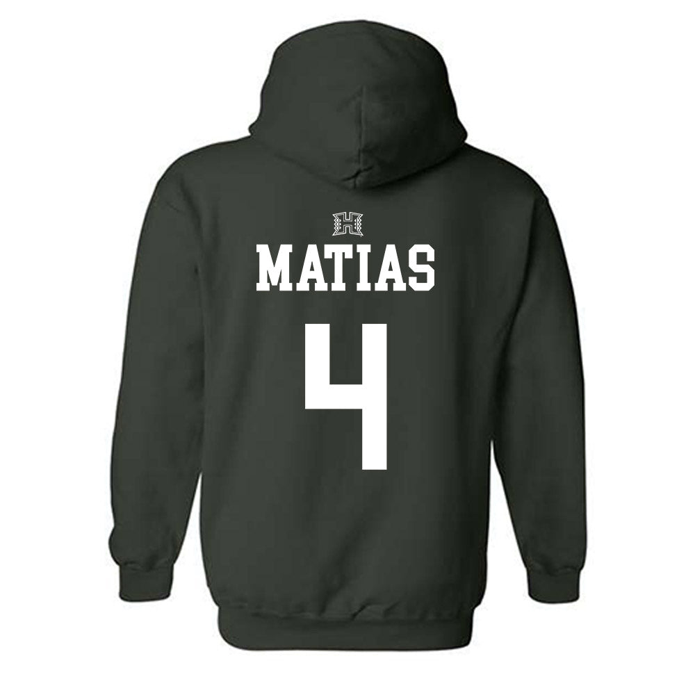Hawaii - NCAA Women's Volleyball : Jackie Matias - Classic Shersey Hooded Sweatshirt-1