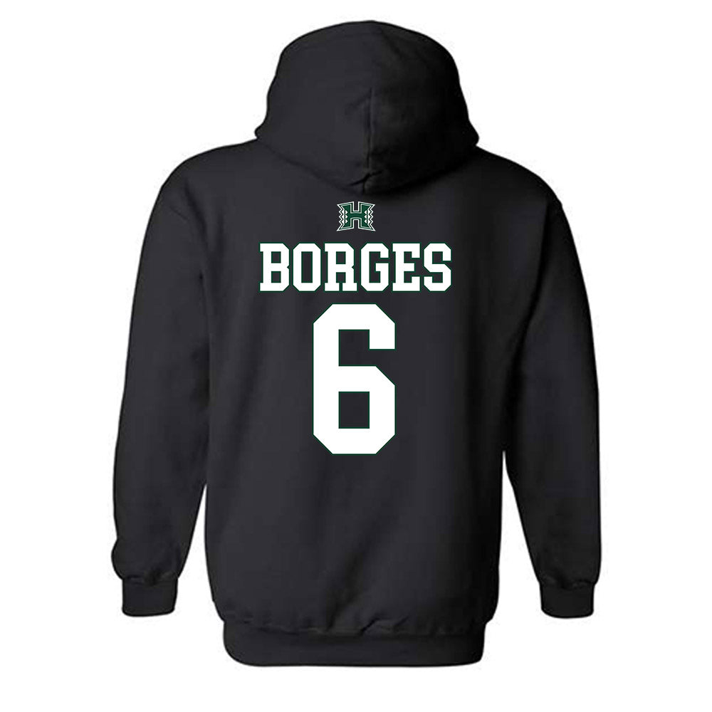 Hawaii - NCAA Softball : Chloe Borges - Sports Shersey Hooded Sweatshirt-1