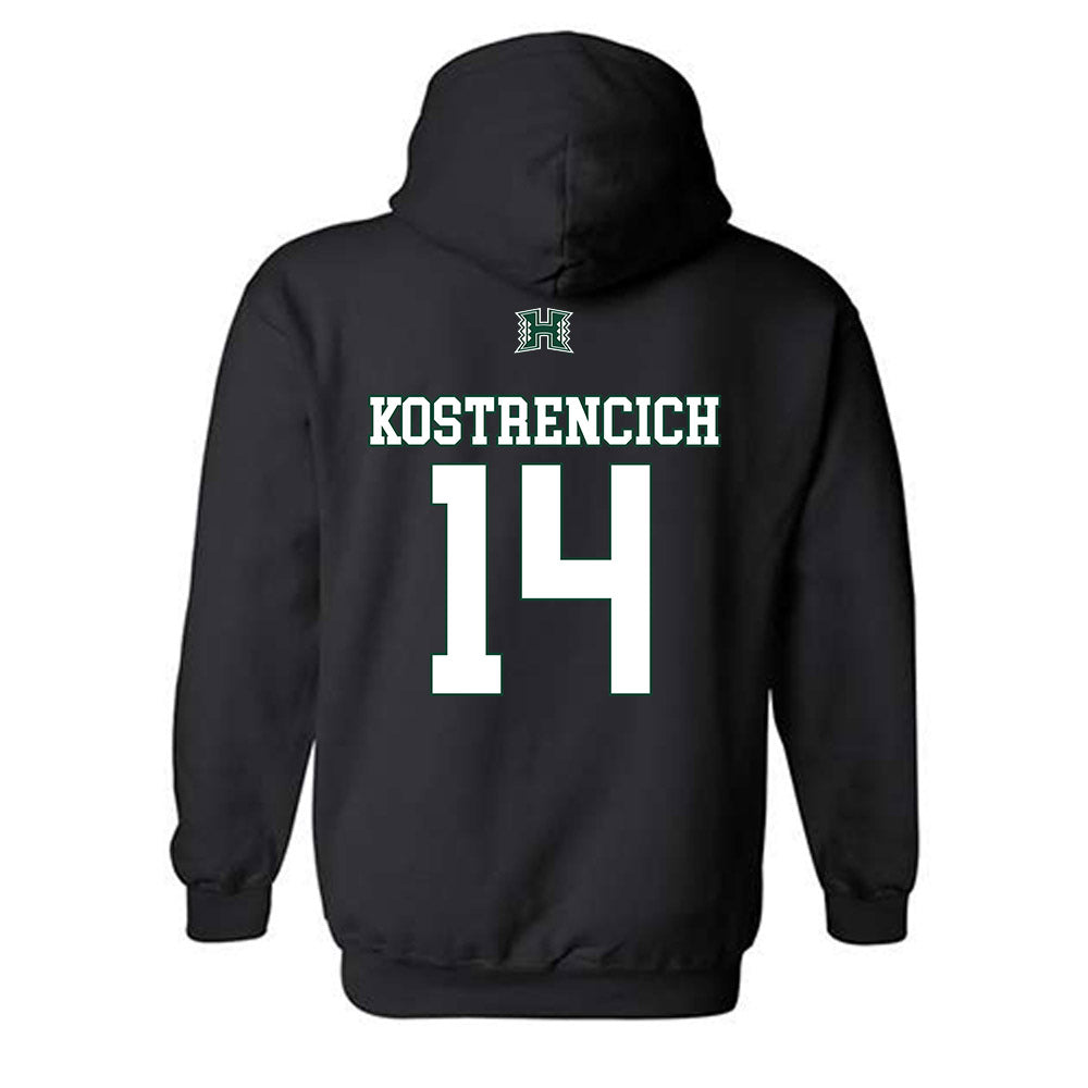 Hawaii - NCAA Softball : Addison Kostrencich - Sports Shersey Hooded Sweatshirt-1