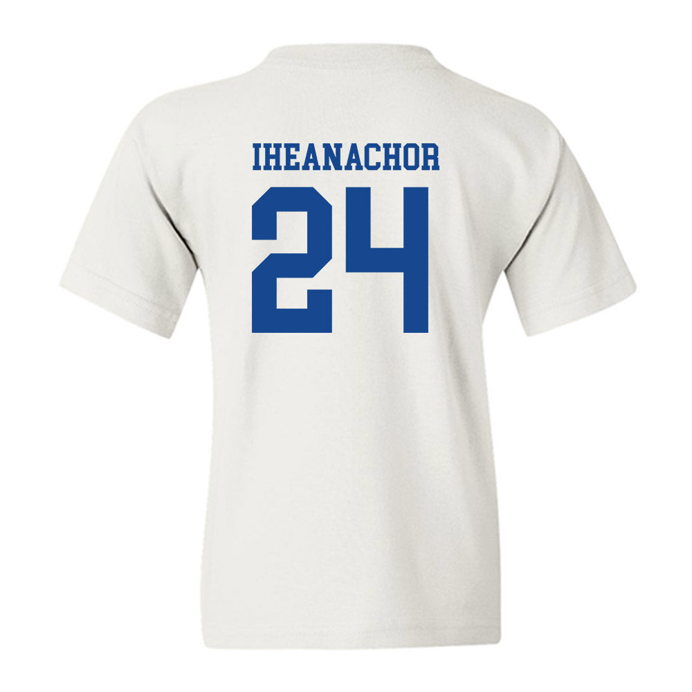 SMU - NCAA Football : Mark Iheanachor - White Youth T-Shirt-1