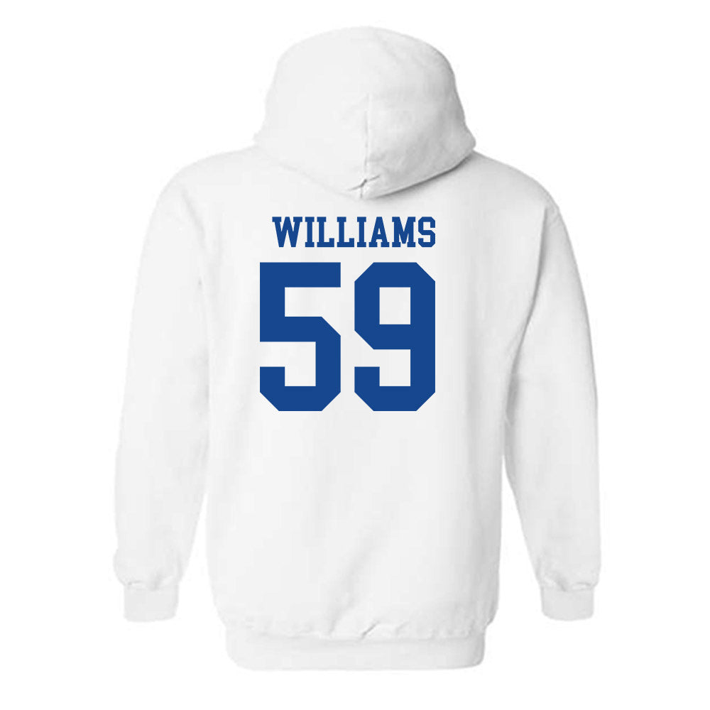 SMU - NCAA Football : Pj Williams - White Hooded Sweatshirt-1