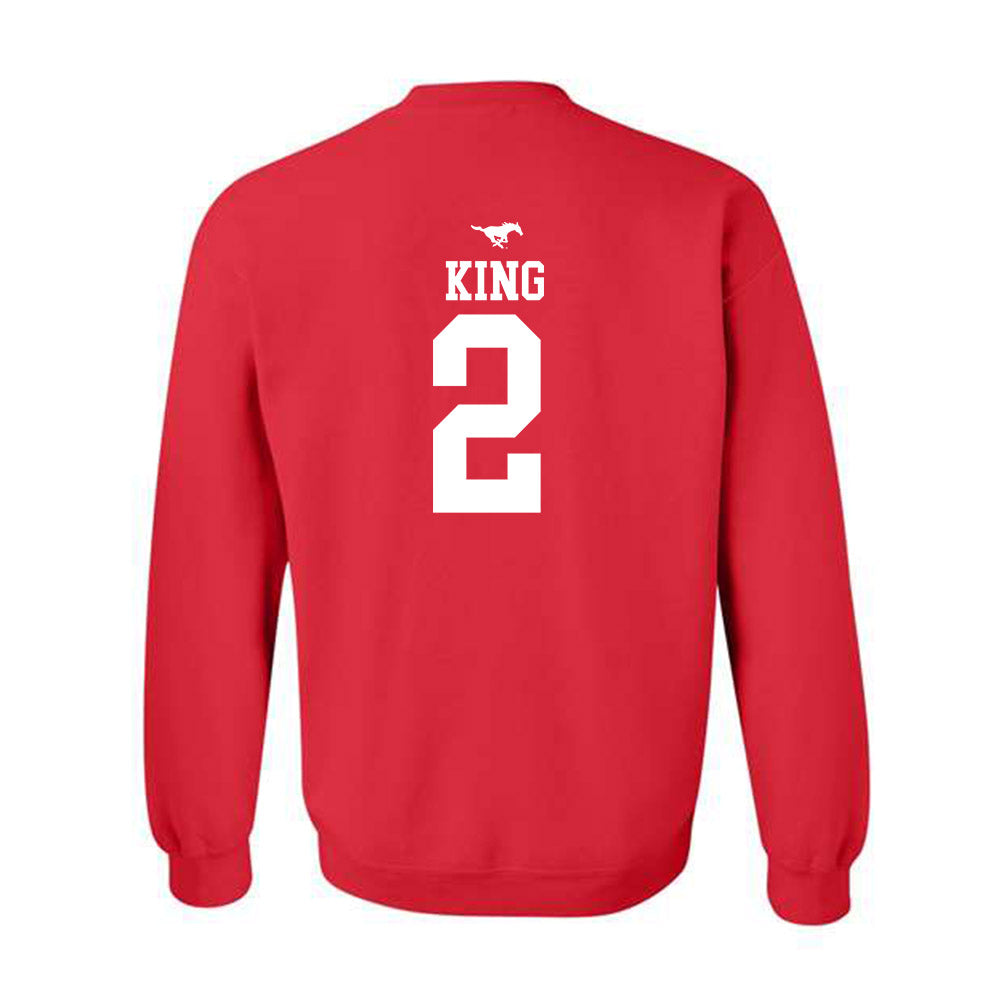 SMU - NCAA Women's Basketball : Zahra King - Sports Shersey Crewneck Sweatshirt-1