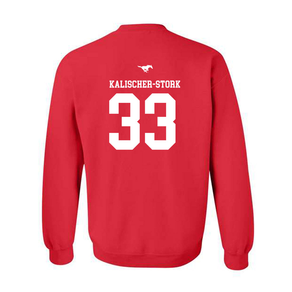 SMU - NCAA Men's Basketball : Niccolo Kalischer-Stork - Sports Shersey Crewneck Sweatshirt-1