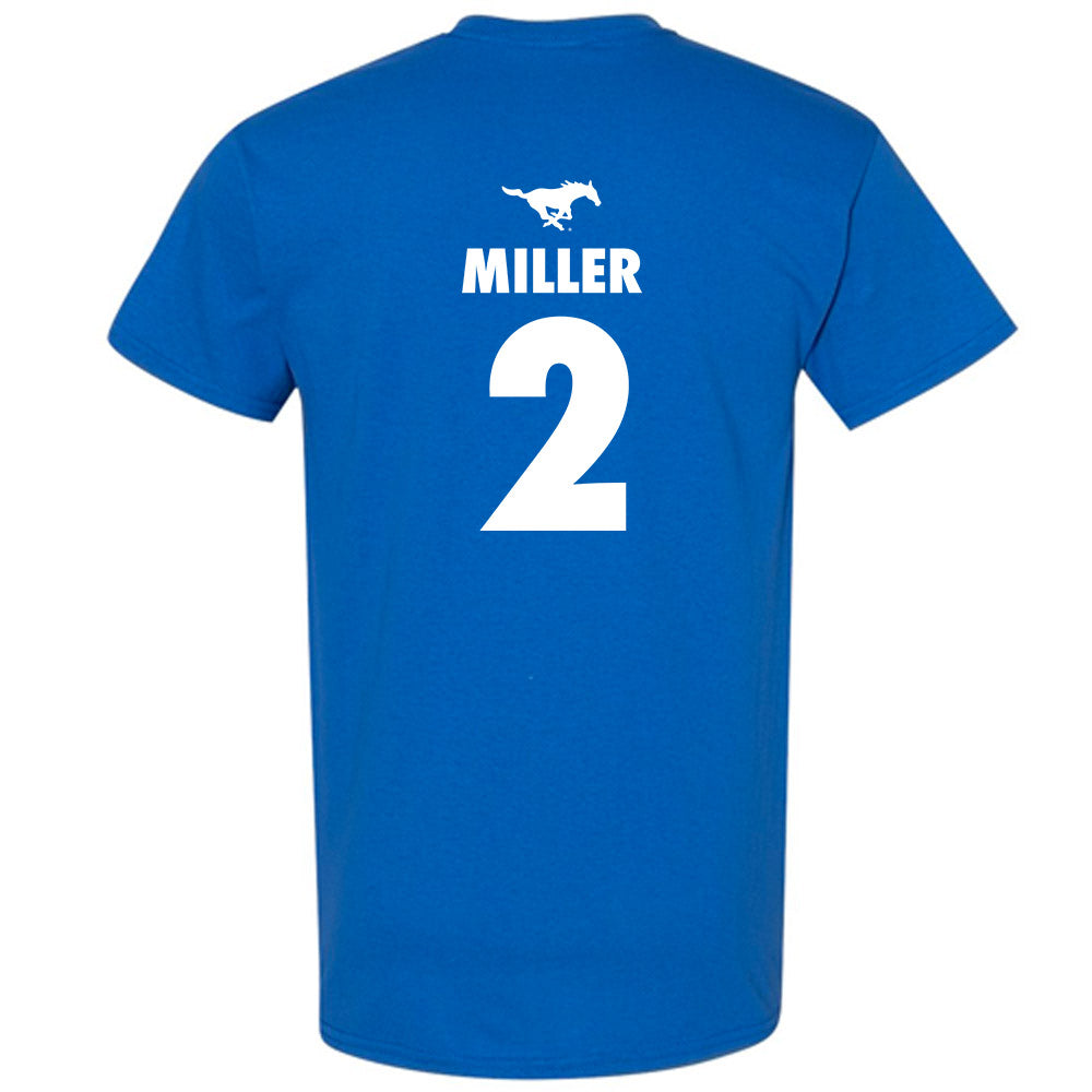 SMU - NCAA Men's Basketball : Boopie Miller - Sports Shersey T-Shirt-1