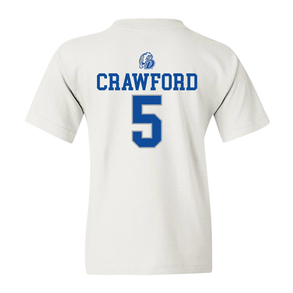 Drake - NCAA Women's Basketball : Mya Crawford - Sports Shersey Youth T-Shirt-1