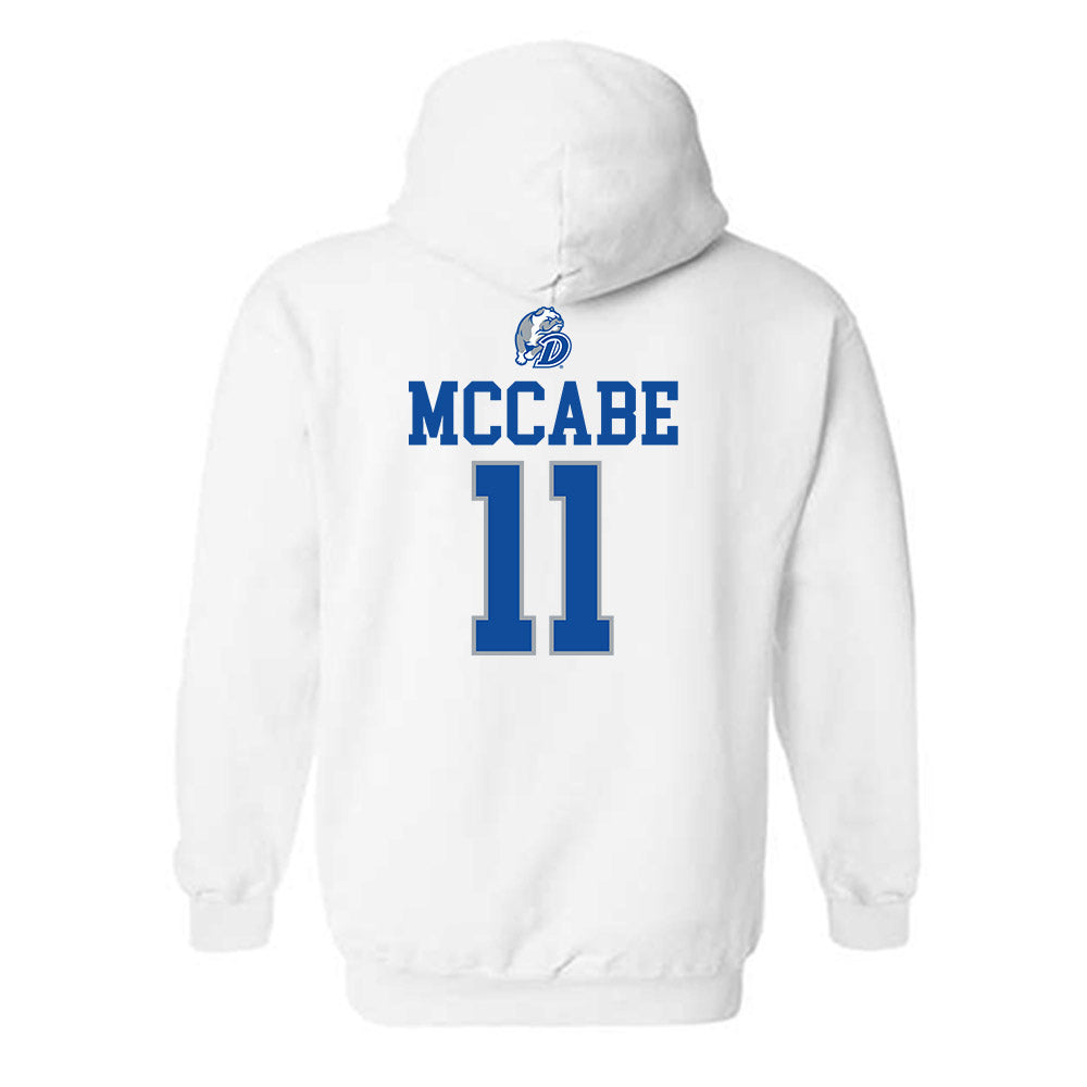 Drake - NCAA Women's Basketball : Peyton McCabe - Sports Shersey Hooded Sweatshirt-1