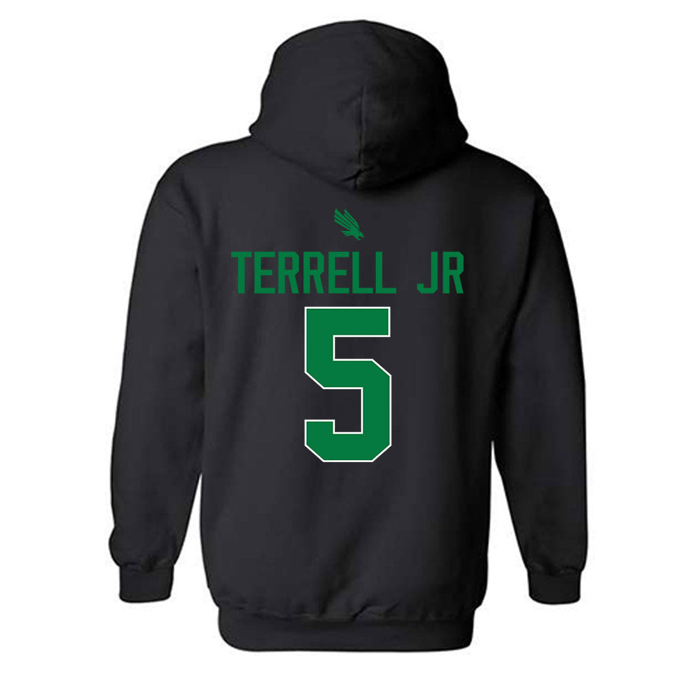 North Texas - NCAA Men's Basketball : david terrell jr - Sports Shersey Hooded Sweatshirt-1