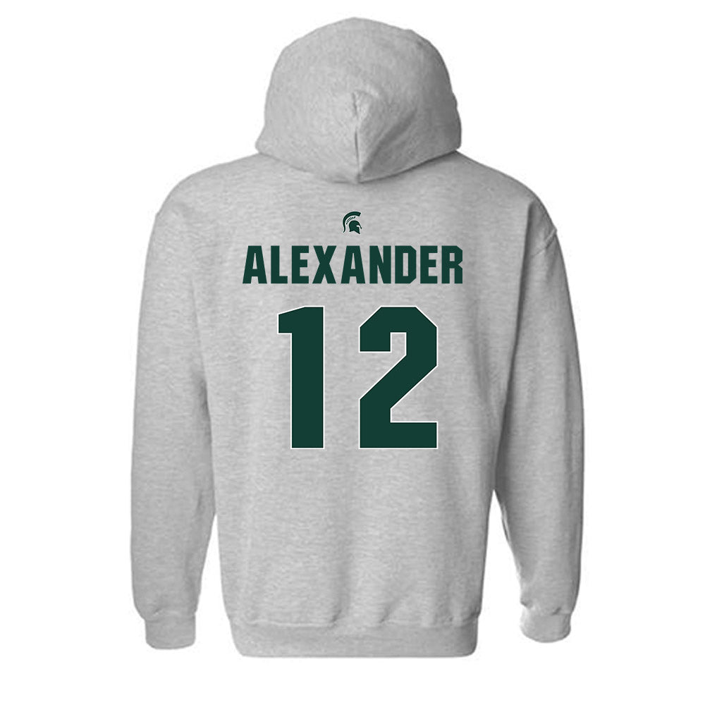 Michigan State - NCAA Women's Basketball : Isa Alexander - Sports Shersey Hooded Sweatshirt-1