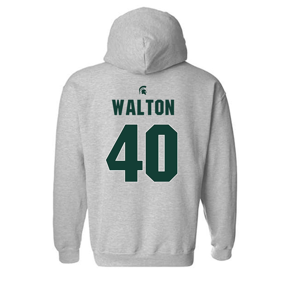 Michigan State - NCAA Men's Basketball : Brennan Walton - Sports Shersey Hooded Sweatshirt-1