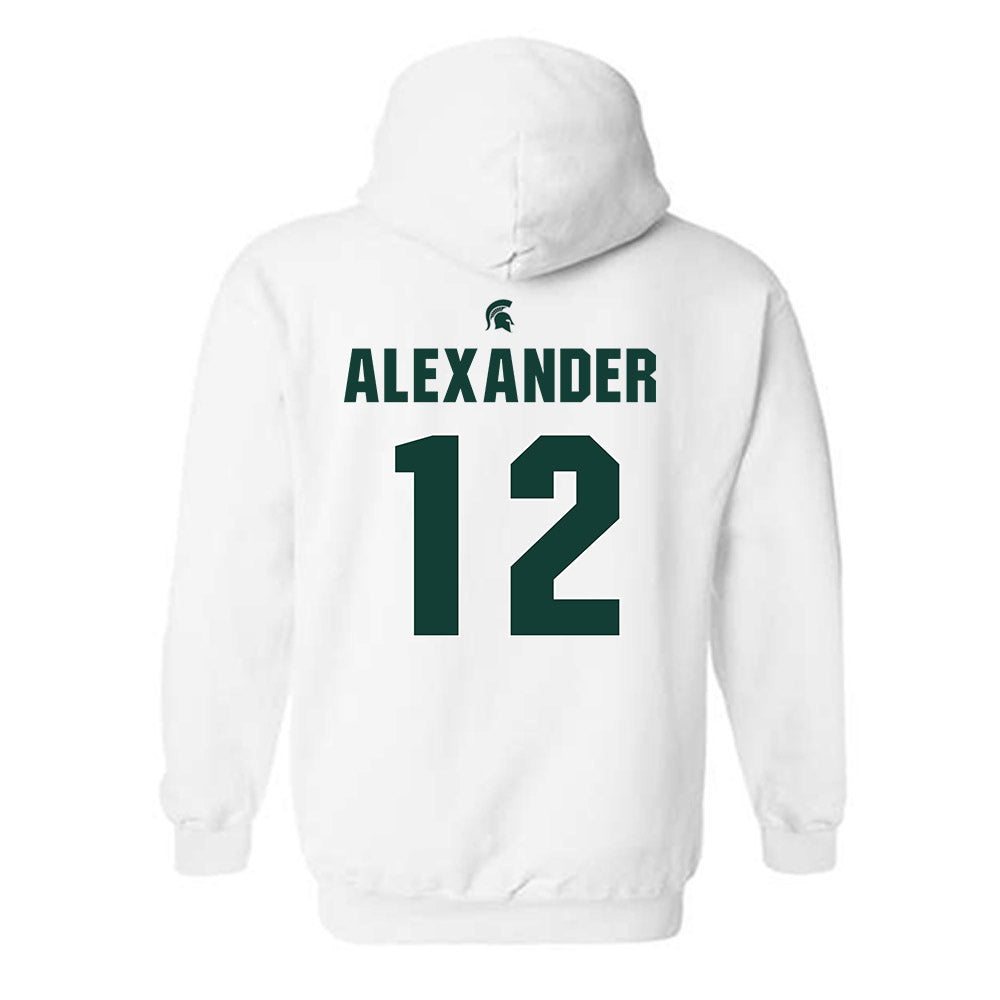 Michigan State - NCAA Women's Basketball : Isa Alexander - Sports Shersey Hooded Sweatshirt-1