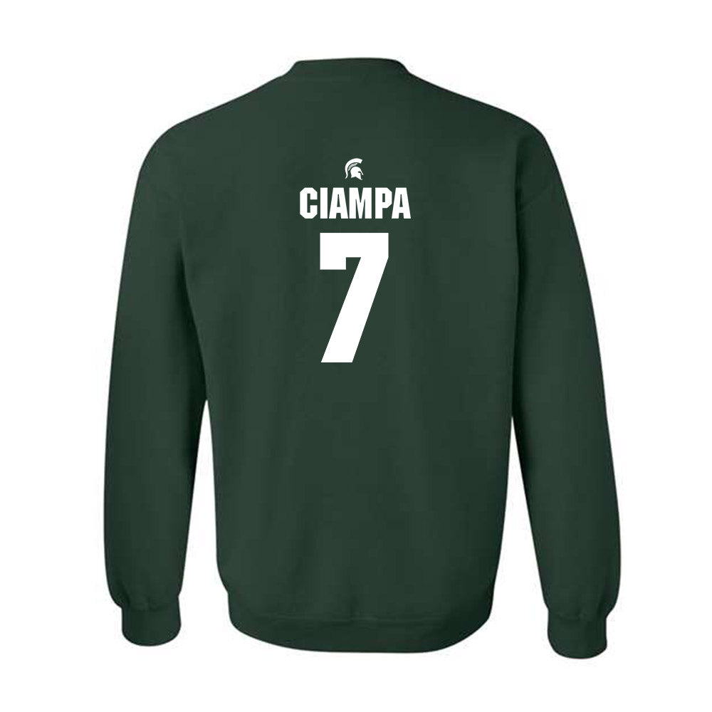 Michigan State - NCAA Women's Soccer : Aubree Ciampa - Generic Shersey Crewneck Sweatshirt-1
