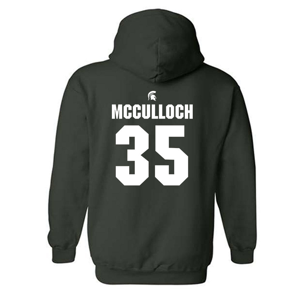 Michigan State - NCAA Men's Basketball : Jesse McCulloch - Generic Shersey Hooded Sweatshirt-1