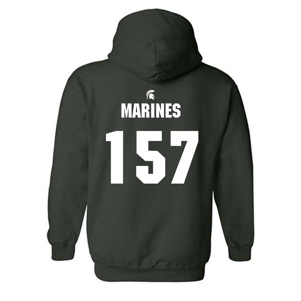 Michigan State - NCAA Wrestling : Darius Marines - Generic Shersey Hooded Sweatshirt-1