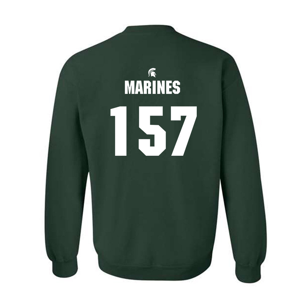 Michigan State - NCAA Wrestling : Darius Marines - Generic Shersey Crewneck Sweatshirt-1
