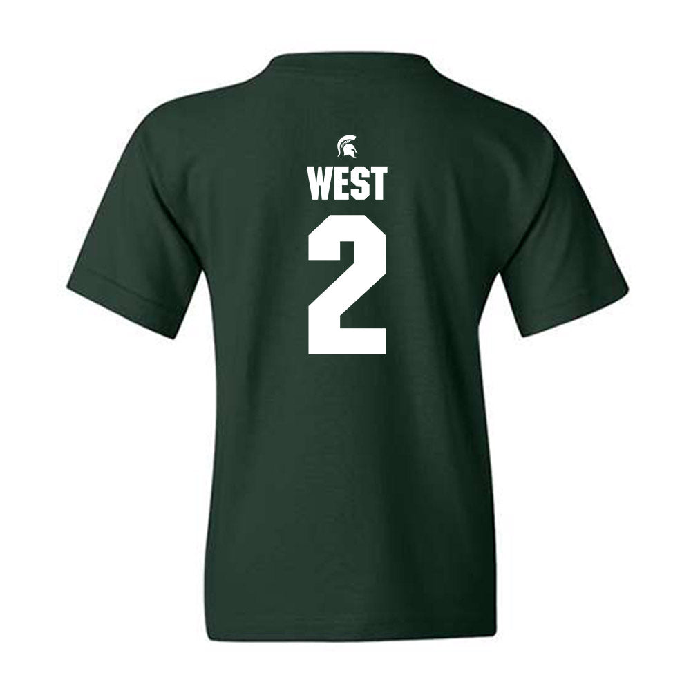Michigan State - NCAA Football : Aydan West - Generic Shersey Youth T-Shirt-1
