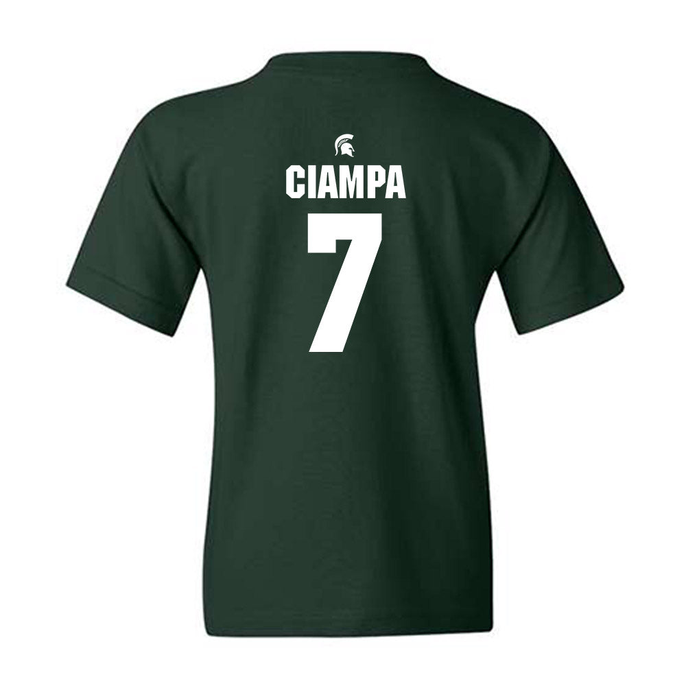 Michigan State - NCAA Women's Soccer : Aubree Ciampa - Generic Shersey Youth T-Shirt-1