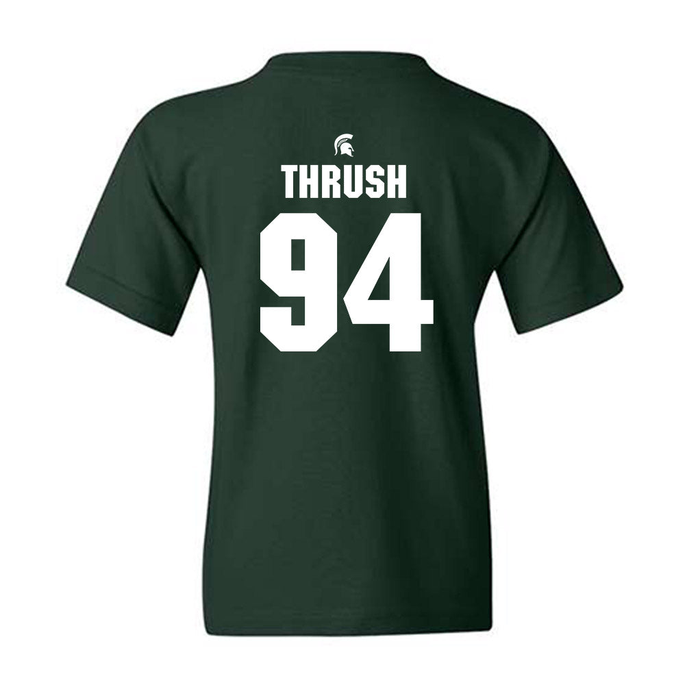 Michigan State - NCAA Football : Cal Thrush - Generic Shersey Youth T-Shirt-1