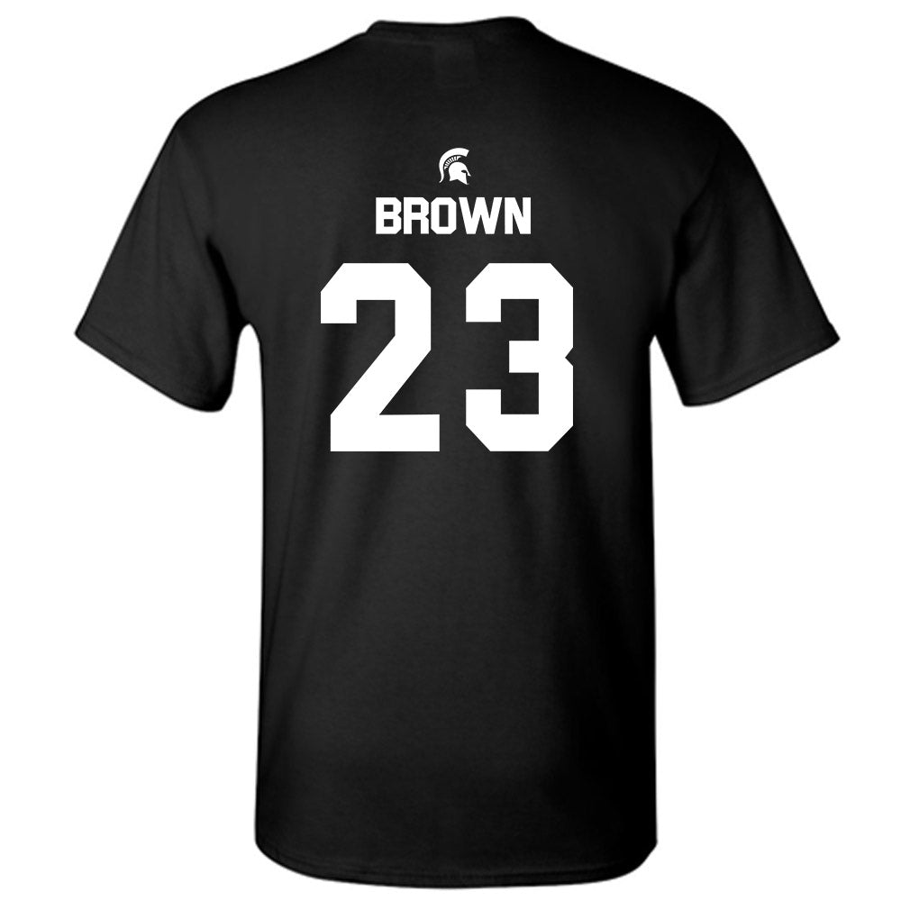 Michigan State - NCAA Women's Basketball : Jalyn Brown - Sports Shersey T-Shirt-1