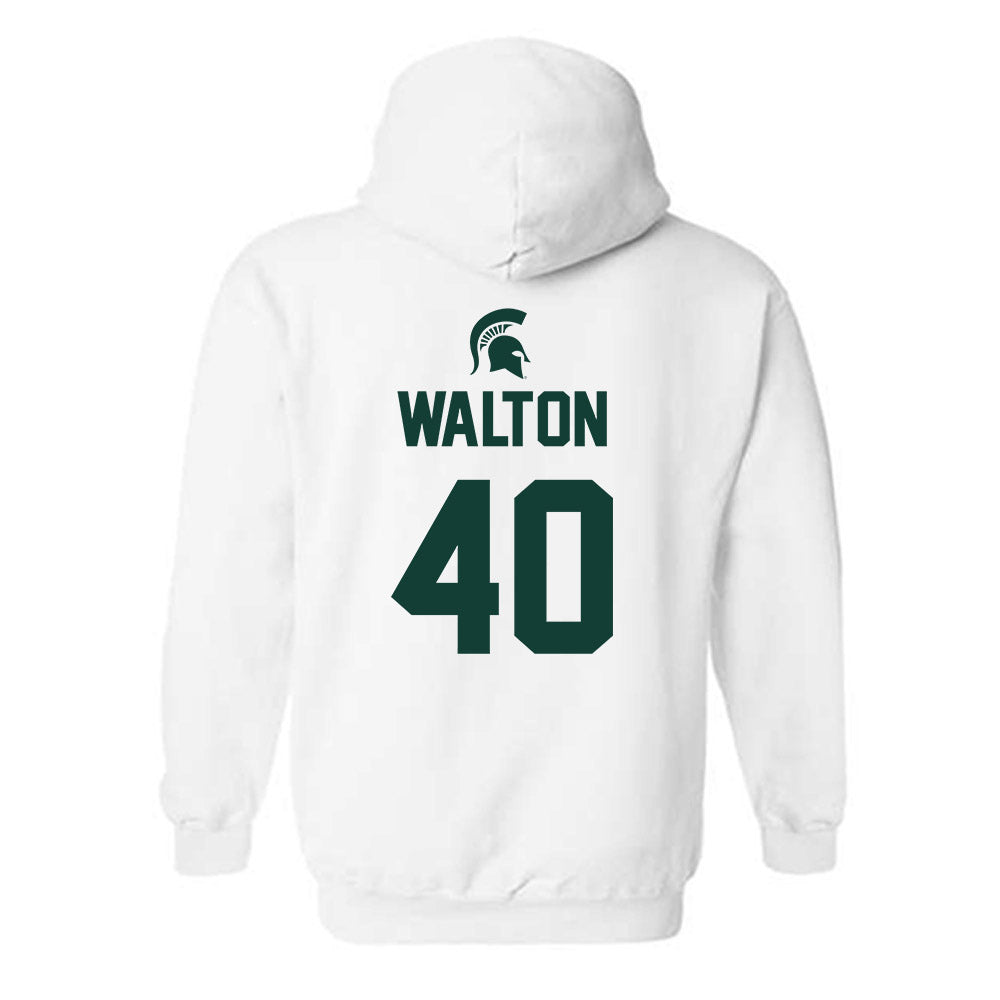 Michigan State - NCAA Men's Basketball : Brennan Walton - Sports Shersey Hooded Sweatshirt-1
