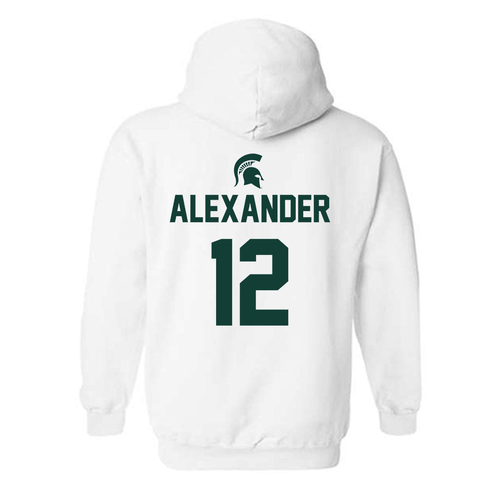 Michigan State - NCAA Women's Basketball : Isa Alexander - Sports Shersey Hooded Sweatshirt-1