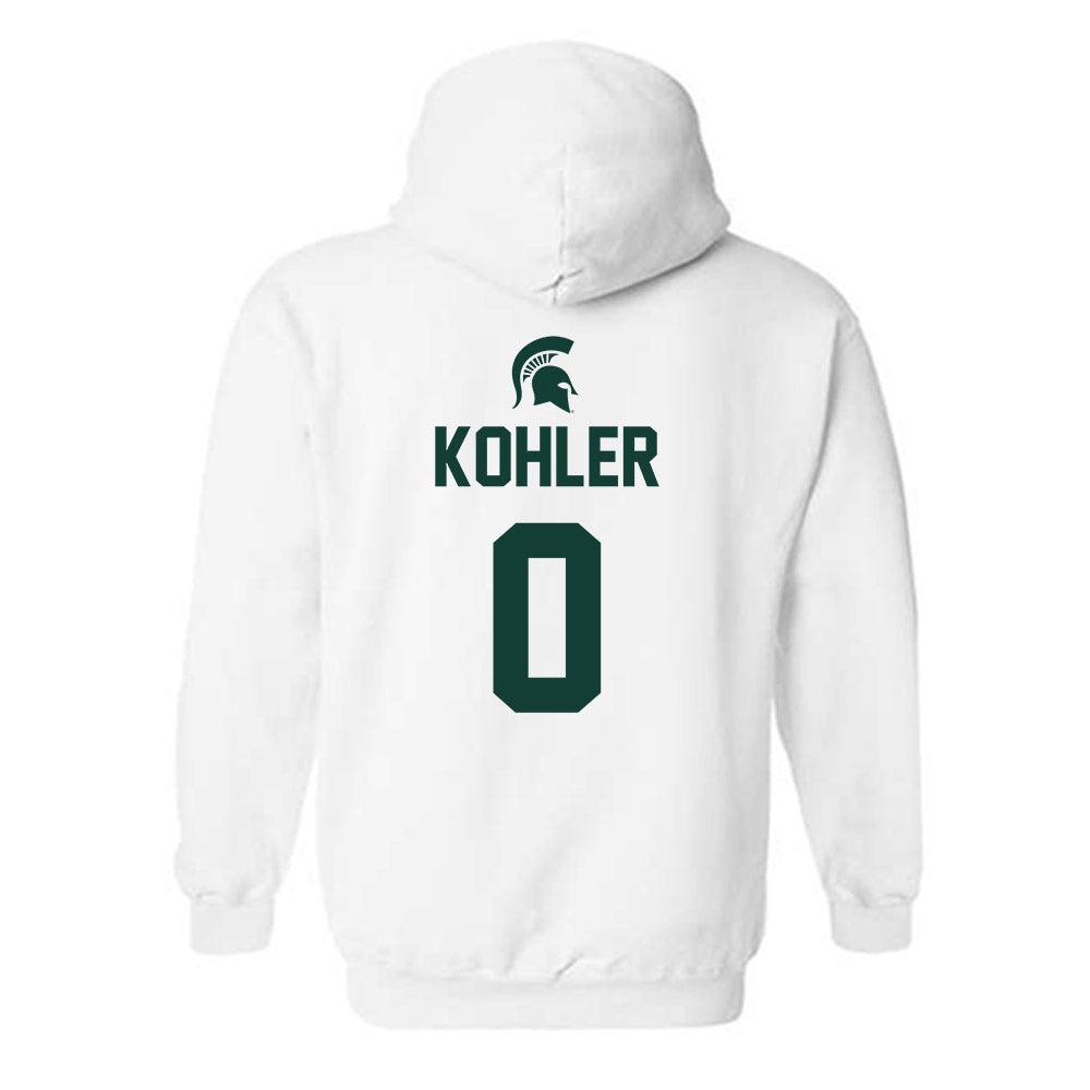 Michigan State - NCAA Men's Basketball : Jaxon Kohler - Sports Shersey Hooded Sweatshirt-1