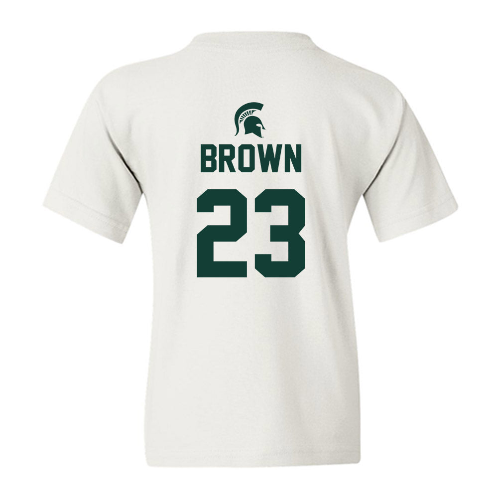 Michigan State - NCAA Women's Basketball : Jalyn Brown - Sports Shersey Youth T-Shirt-1