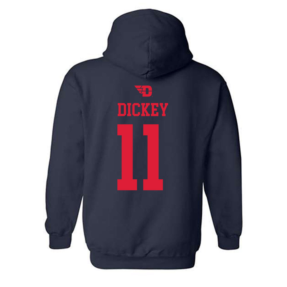 Dayton - NCAA Men's Basketball : Evan Dickey - Sports Shersey Hooded Sweatshirt-1