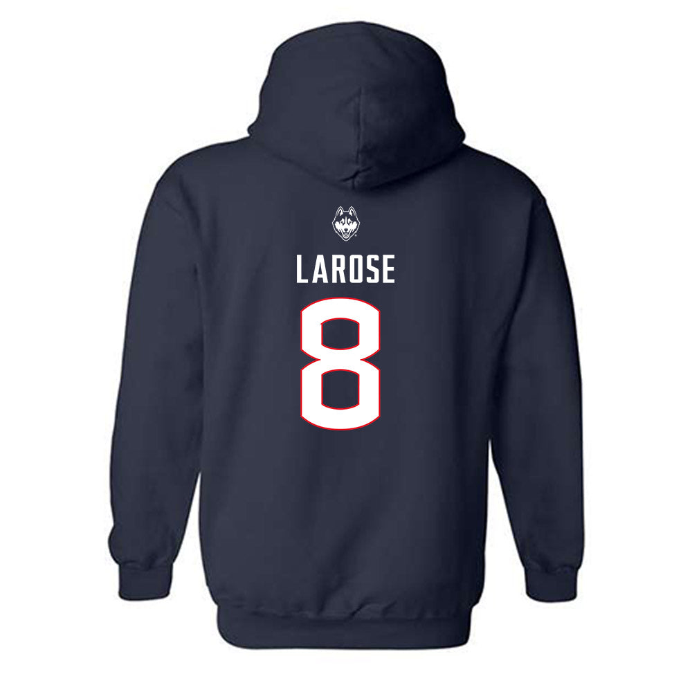 UConn - NCAA Baseball : Jack Larose - Sports Shersey Hooded Sweatshirt