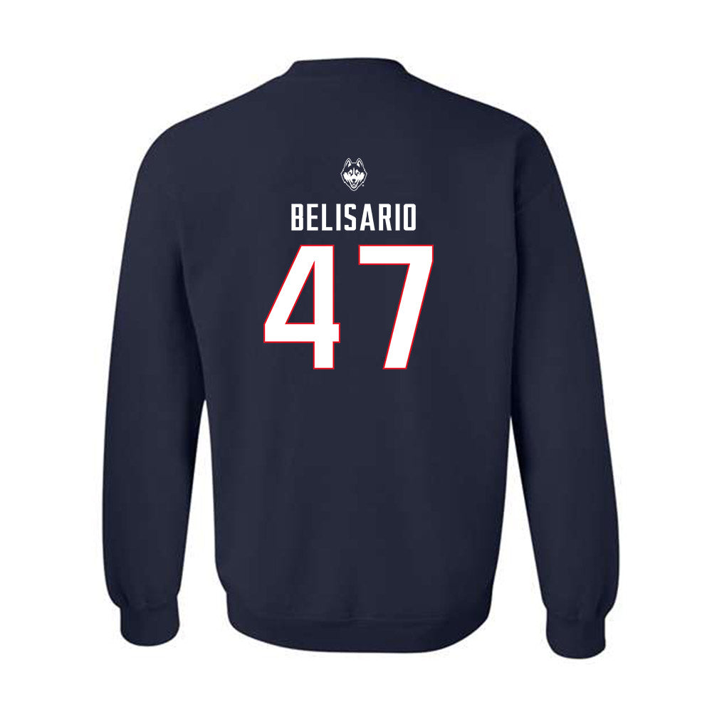 UConn - NCAA Baseball : Anthony Belisario - Sports Shersey Crewneck Sweatshirt-1