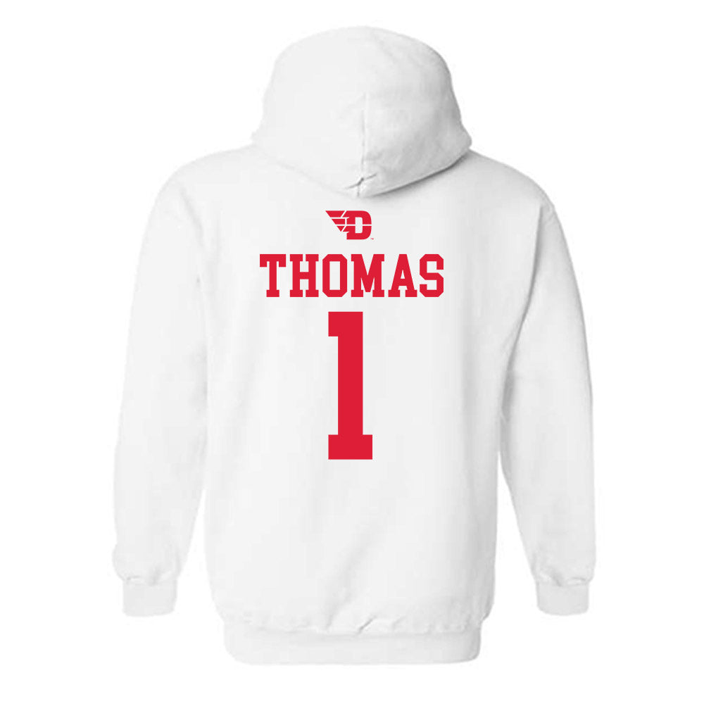 Dayton - NCAA Men's Basketball : Malcolm Thomas - Classic Shersey Hooded Sweatshirt-1