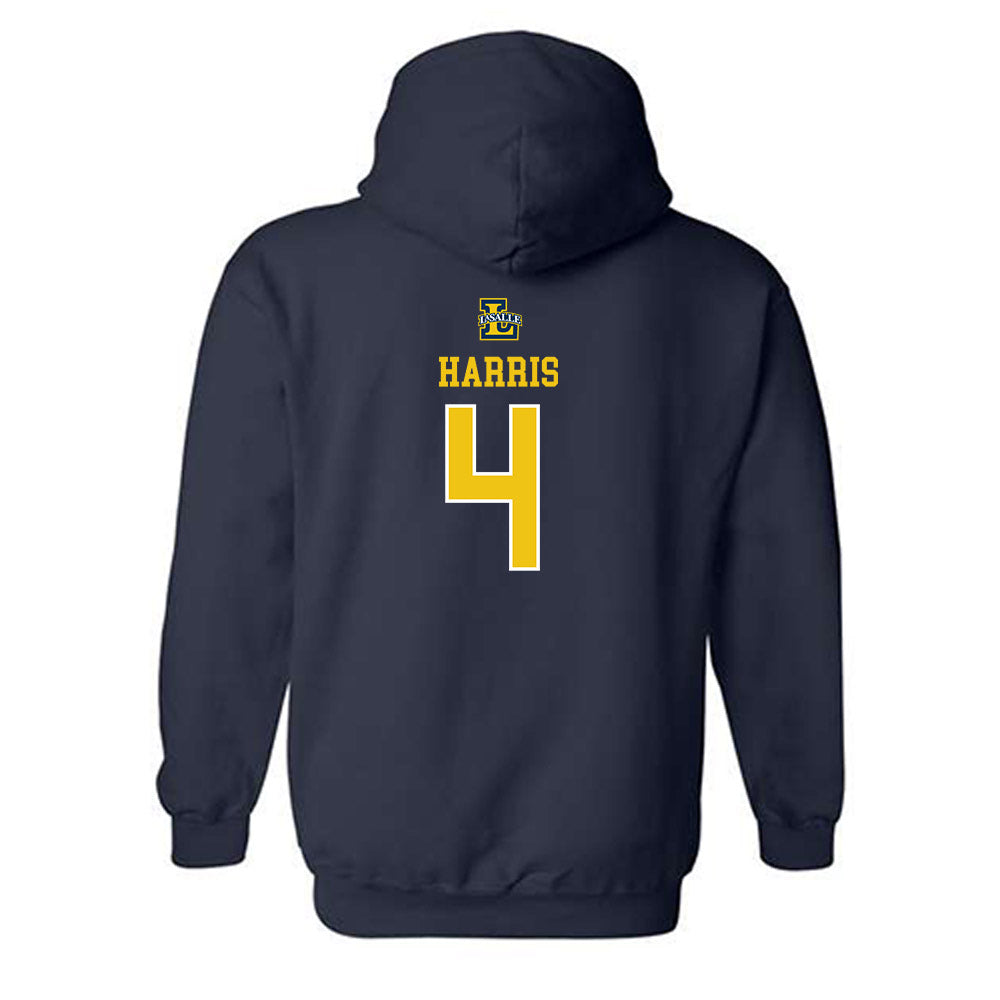 La Salle - NCAA Men's Basketball : Truth Harris - Sports Shersey Hooded Sweatshirt-1