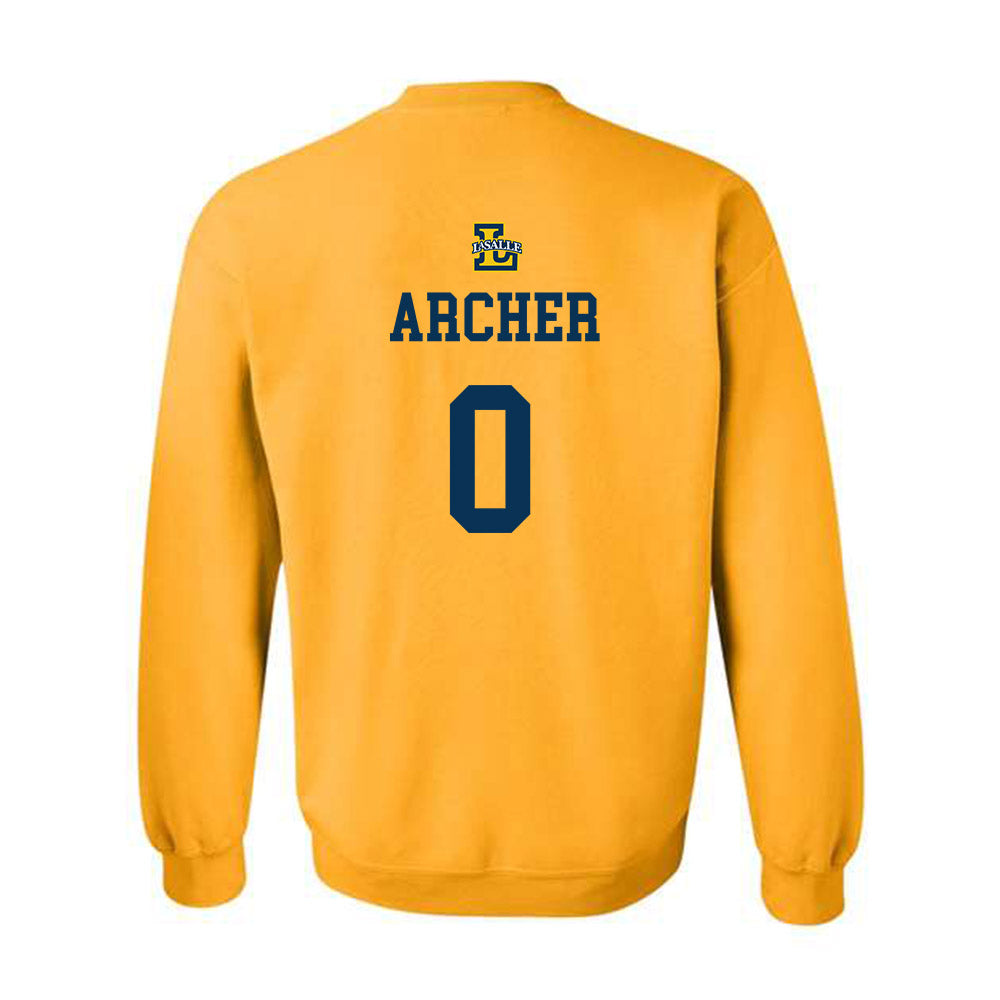 La Salle - NCAA Men's Basketball : Justin Archer - Sports Shersey Crewneck Sweatshirt-1
