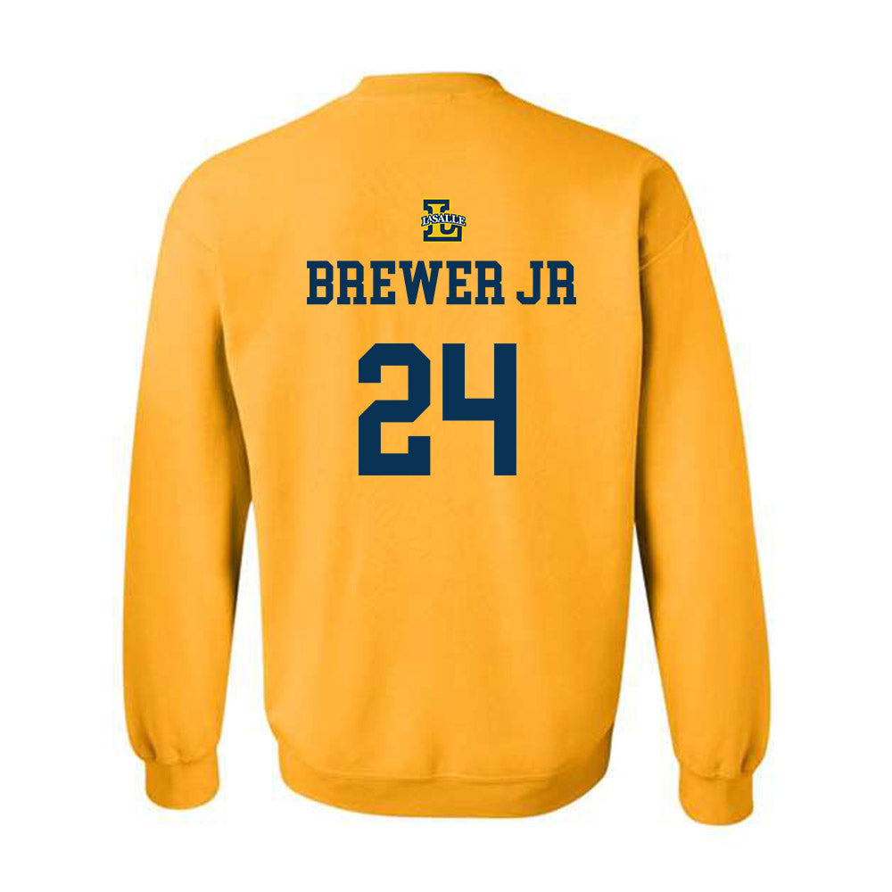 La Salle - NCAA Men's Basketball : Jerome Brewer Jr - Sports Shersey Crewneck Sweatshirt-1