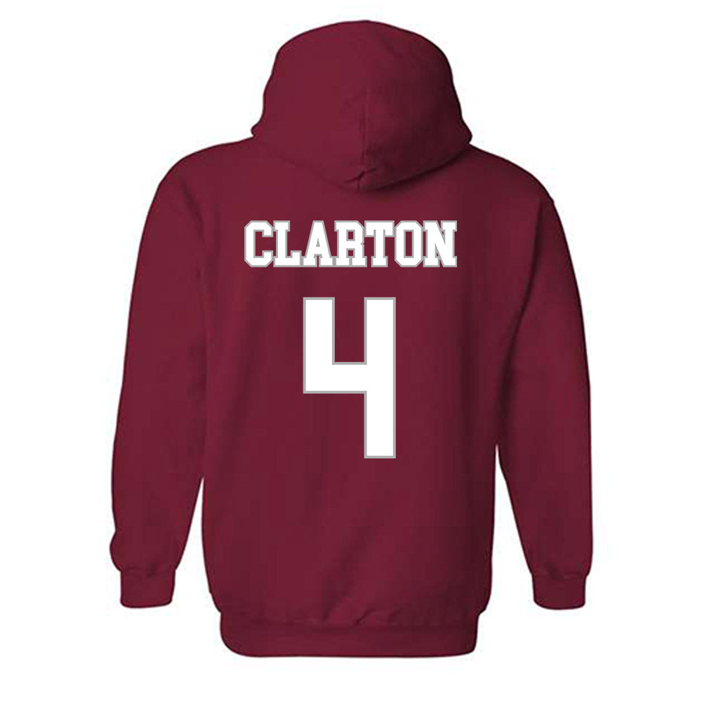 Troy - NCAA Men's Basketball : Emmanuel Clarton - Shersey Hooded Sweatshirt-1