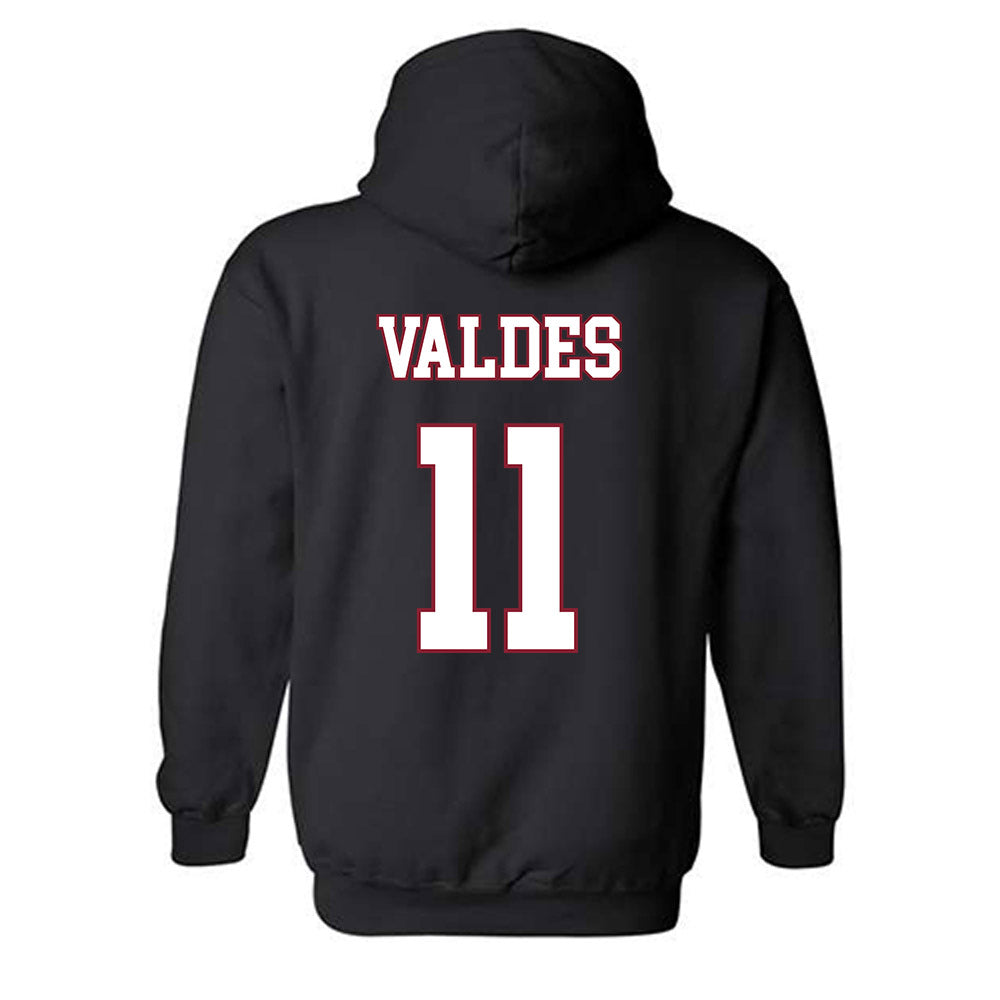Troy - NCAA Men's Basketball : Victor Valdes - Hooded Sweatshirt-1