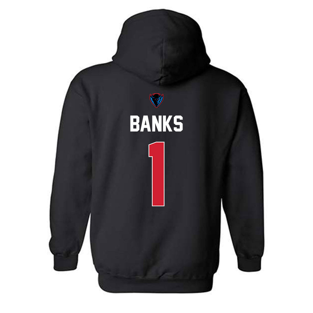 DePaul - NCAA Men's Basketball : Kaleb Banks - Sports Shersey Hooded Sweatshirt-1
