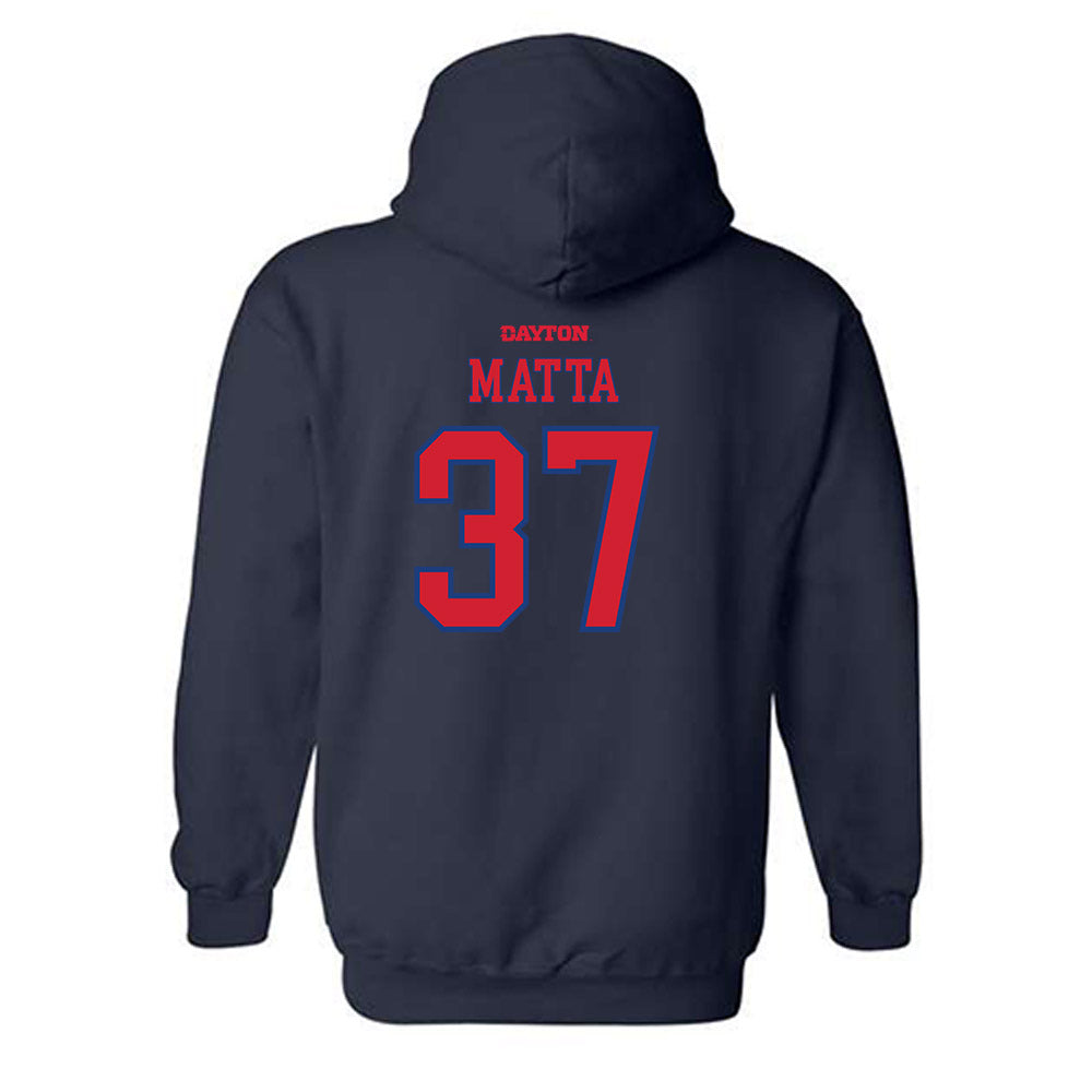Dayton - NCAA Baseball : Luke Matta - Generic Shersey Hooded Sweatshirt