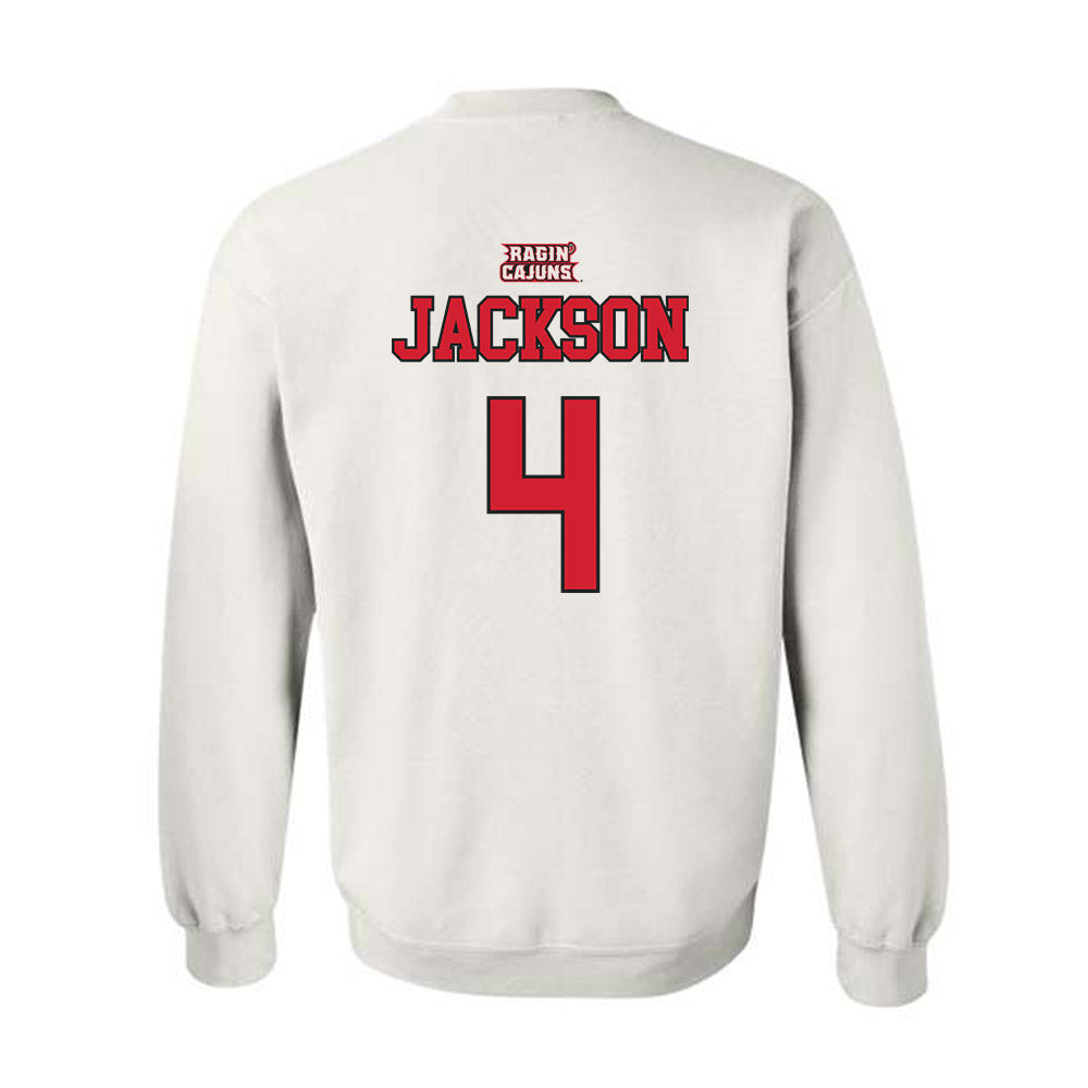 Louisiana - NCAA Women's Basketball : Jazmyne Jackson - Sports Shersey Crewneck Sweatshirt-1