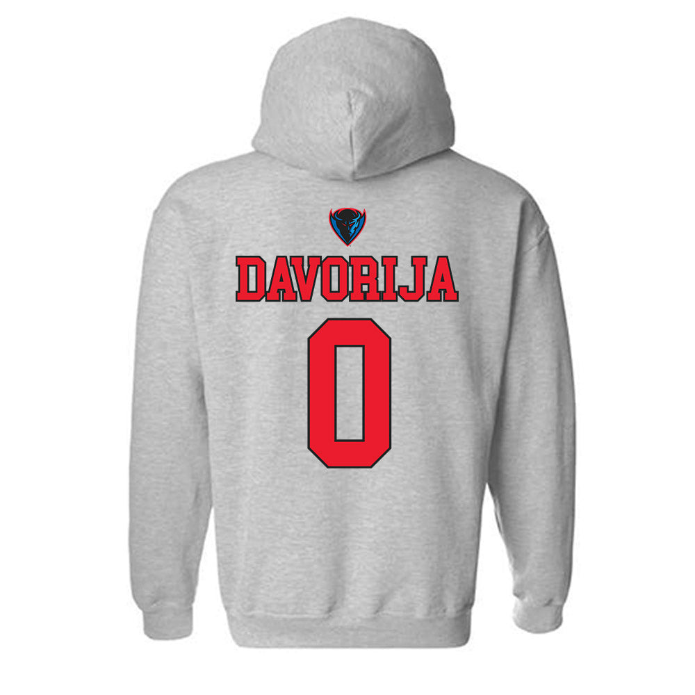 DePaul - NCAA Women's Basketball : Gina Davorija - Sports Shersey Hooded Sweatshirt-1